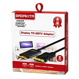 کابل تبدیل DisplayPort به HDMI برند باداکیتا (Badakita) طول 1.8  متر (4K/60Hz)