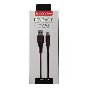کابل شارژ و دیتا USB به Type-C تسکو (TSCO) مدل TC C189 طول ۱ متر