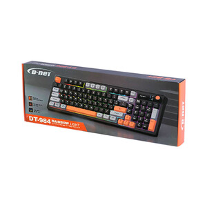 کیبورد مخصوص بازی دی نت (D-NET) مدل DT-984 | کابل جداشونده و نورپردازی RGB3