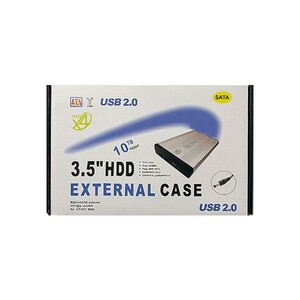 باکس هارد 3.5 اینچ ساتا (SATA) به USB 2.0 آداپتوردار بدنه آلومینیومی3