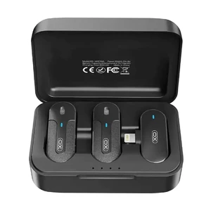میکروفون یقه ای بی سیم دوتایی لایتنینگ ایکس او مدل XO-MKF09B | XO-MKF09B Dual Lightning Wireless Microphone