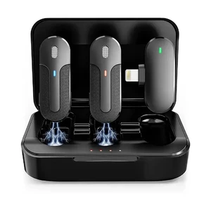 میکروفون یقه ای بی سیم دوتایی لایتنینگ ایکس او مدل XO-MKF09B | XO-MKF09B Dual Lightning Wireless Microphone3
