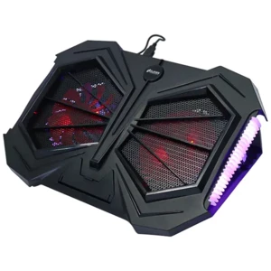 پایه خنک‌کننده گیمینگ لپ‌تاپ ایلون مدل Eleven N707 مجهز به ۲ فن توربو، نورپردازی RGB و تنظیم ارتفاع
