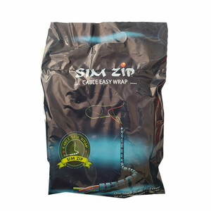 روکش و سیم جمع کن زیپی مدل Sim Zip قطر 22 میلی متر طول 2 متر به همراه گیره