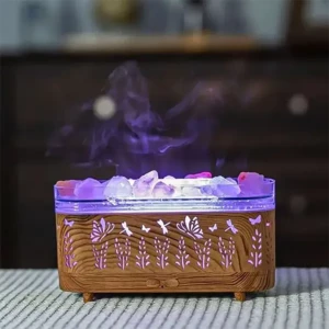 دستگاه بخور سرد و خوشبوکننده هوا هولد می مدل HOLDMAY KP-6046S طرح چوب و سنگ نمک