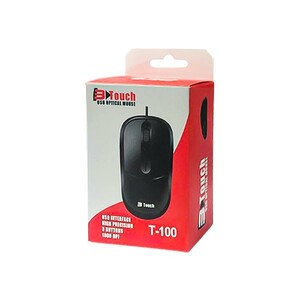 ماوس باسیم بی تاچ (B Touch) مدل T-100 با حسگر اپتیکال 1000 DPI و طراحی ارگونومیک متقارن