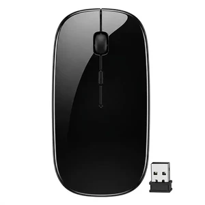 ماوس بی‌سیم باریک طرح اپل مدل 4D با دانگل نانو 2.4GHz و کلید تنظیم DPI