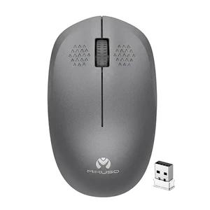 ماوس بی‌سیم میکوسو MIKUSO مدل MOS-W080 با دانگل نانو 2.4GHz رنگ طوسی