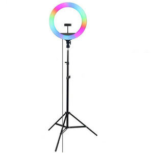 رینگ لایت مدل LJJ-26 RGB سایز ۱۰ اینچ به همراه پایه ۱۷۰ سانتی‌متری