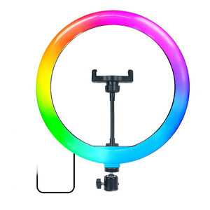 رینگ لایت مدل LJJ-33 RGB سایز ۱۳ اینچ به همراه پایه ۱۷۰ سانتی‌متری