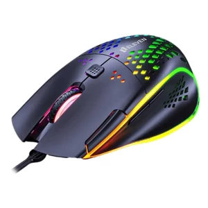 ماوس مخصوص بازی ایلون Eleven مدل GM6 (با طراحی لانه‌زنبوری و نورپردازی RGB)