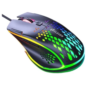 ماوس مخصوص بازی ایلون Eleven مدل GM6 (با طراحی لانه‌زنبوری و نورپردازی RGB) 3