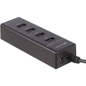 هاب 4 پورت USB 2.0 ایلون مدل H201 کابل 1.2 متری با ورودی آداپتور
