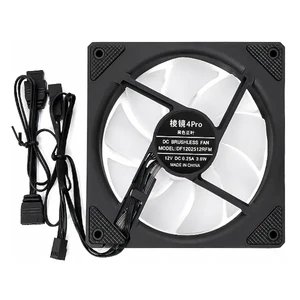 فن کیس ۱۲ در ۱۲ سانتی‌متر گیمینگ ARGB اسپاتان مدل SP120 Prism 4Pro مشکی با قابلیت همگام‌سازی نورپردازی