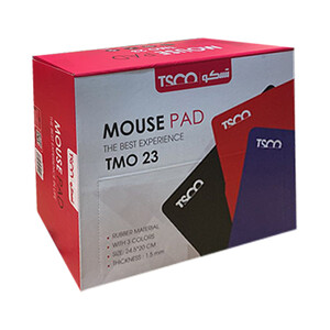 ماوس پد تسکو مدل TMO 23 | ابعاد استاندارد با سطح لاستیکی روان2