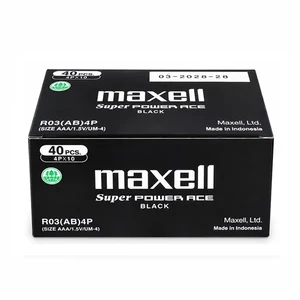 باتری نیم‌قلمی مکسل (Maxell) مدل Super Power Ace Black - بسته ۴ عددی