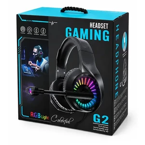 هدست گیمینگ باسیم مدل G2 با نورپردازی RGB چرخان و صدای فراگیر 4D استریو