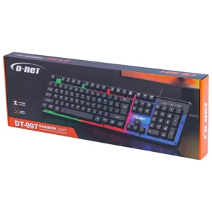کیبورد گیمینگ با سیم دی نت مدل D-net DT-997 با نورپردازی RGB 4