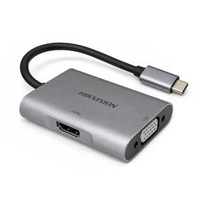 تبدیل تایپ سی به HDMI و VGA هایک ویژن HIKVISION مدل DS-1DS04 اورجینال