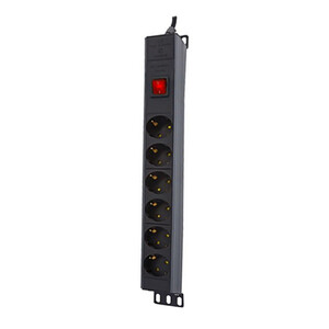 پاور ماژول 6 پورت رکمونت پارت الکتریک ارت دار مدل 2253 کابل 1.8 متری مغزی سرامیک