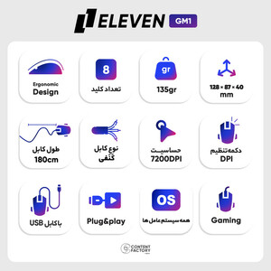 موس سیمدار مخصوص بازی ایلون مدل GM1