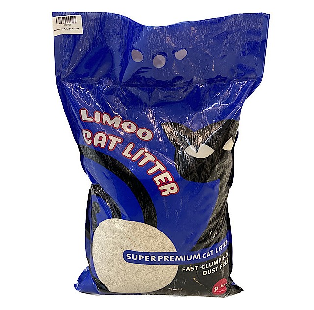 خاک سوپر پرمیوم ۸ کیلویی برند لیمو Limoo (آبی ساده) ــــــ Limoo_Cat_Litter