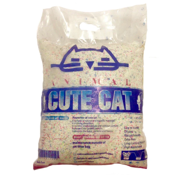 خاک بستر گربه کیوت کت مدل گرانول رنگی (سوپر پریمیوم) وزن 10 کیلوگرم