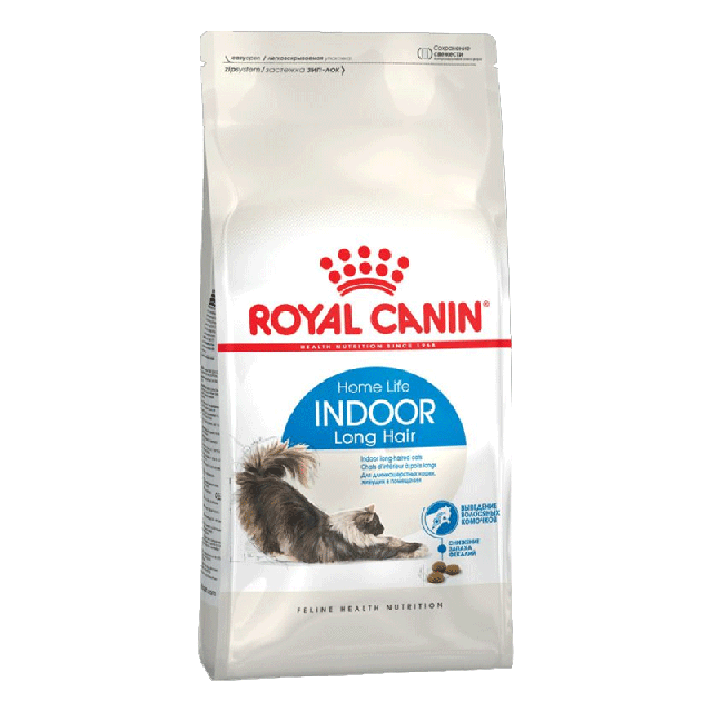 غذای خشک گربه رویال کنین Royal Canin Indoor Home Life Long Hair وزن 2 کیلوگرم
