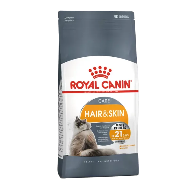 غذای خشک گربه رویال کنین هیر اند اسکین (Hair and Skin) 2 کیلوگرم