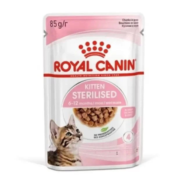 پوچ بچه گربه عقیم شده رویال کنین Royal Canin Kitten Sterilised وزن 85 گرم