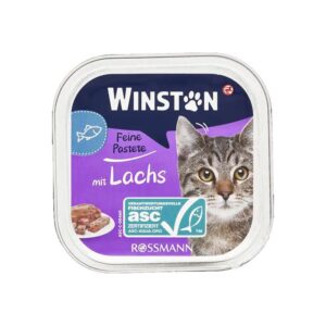 ووم گربه وینستون با طعم ماهی قزل آلا وزن 100 گرم