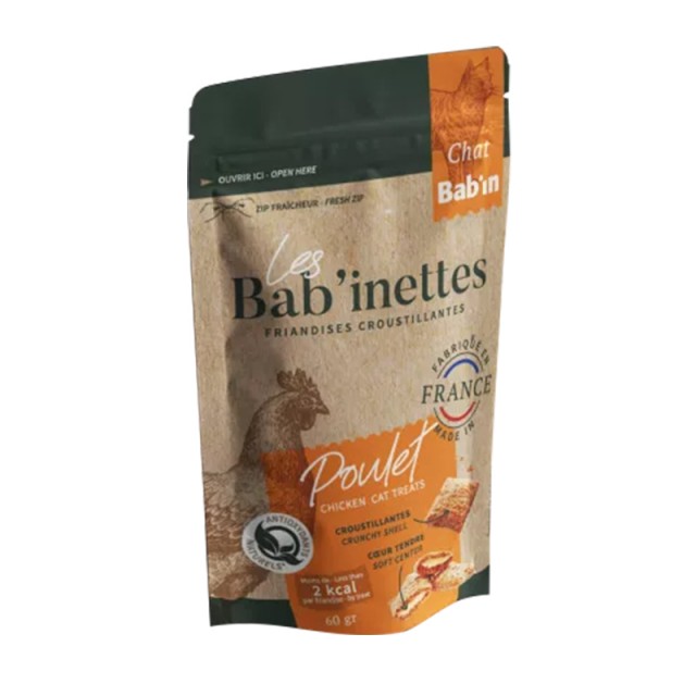 تشویقی رژیمی گربه عقیم شده با طعم مرغ بابین Babinette Adult Cat Terrine Chicken وزن 60 گرم