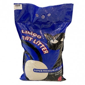 خاک سوپر پرمیوم ۸ کیلویی برند لیمو Limoo (آبی ساده) ــــــ Limoo_Cat_Litter