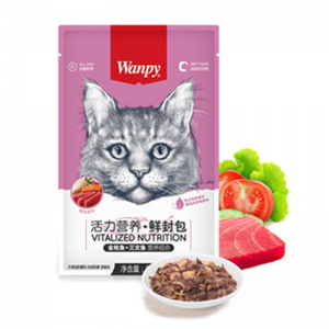 وچ گربه ونپی (Wanpy) مدل ماهی تن و بچه ماهی وزن ۸۰ گرم