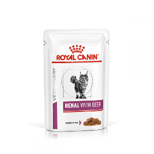 پوچ گربه رنال رویال کنین با طعم گوشت گاو Royal Canin Renal Beef وزن ۸۵ گرم