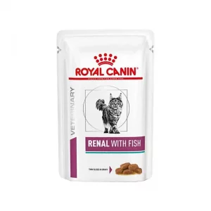 پوچ گربه رویال کنین با طعم ماهی Royal Canin Renal Fish وزن ۸۵ گرم