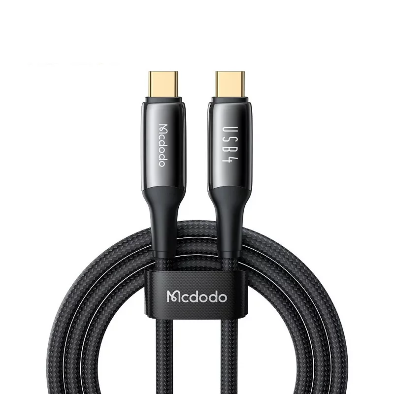 کابل شارژ تایپ سی و انتقال تصویر 240 وات مک دودو مدل USB4 CA-299 طول 1.2 متر
