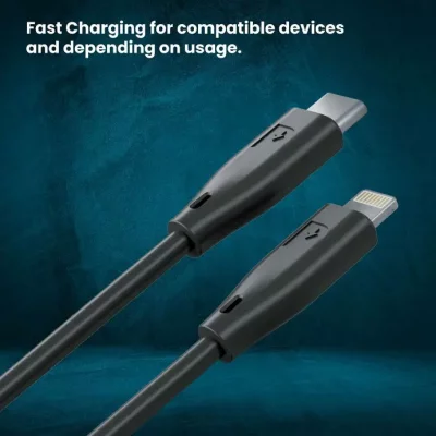 کابل تایپ‌سی به لایتنینگ پاورولوژی مدل USB-C Lightning طول 1.2 متر 60 وات