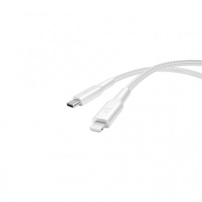 کابل تایپ‌سی به لایتنینگ روکش کنفی پاورولوژی مدل Braided USB-C Lightning طول 1.2 متر 60 وات