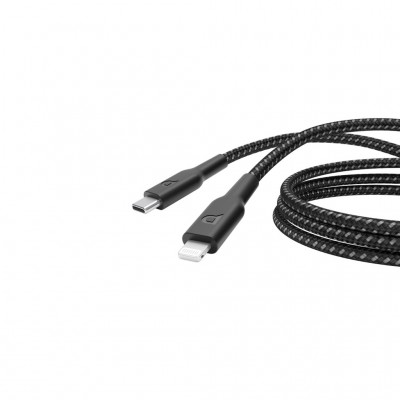 کابل تایپ‌سی به لایتنینگ روکش کنفی پاورولوژی مدل Braided USB-C Lightning طول 1.2 متر 60 وات