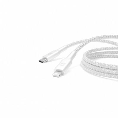 کابل تایپ‌سی به لایتنینگ روکش کنفی پاورولوژی مدل Braided USB-C Lightning طول 1.2 متر 60 وات