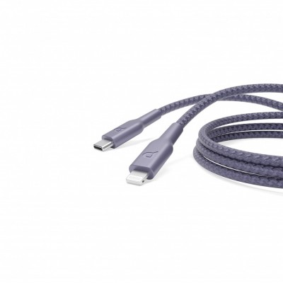 کابل تایپ‌سی به لایتنینگ روکش کنفی پاورولوژی مدل Braided USB-C Lightning طول 1.2 متر 60 وات