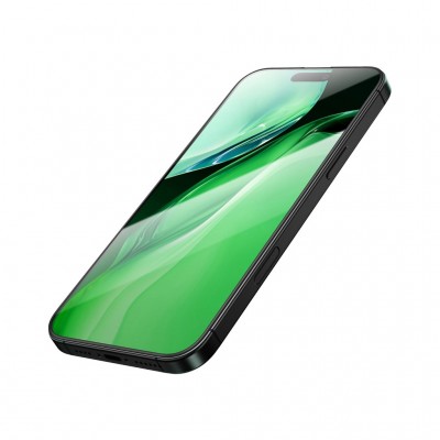 گلس محافظ صفحه شفاف آیفون 16 پرو گرین Green iPhone 16 Pro Silicone Plus Clear HD Full Glass