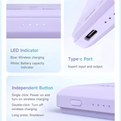 پاوربانک وایرلس مگ سیف 20 وات سبُک مک دودو مدل Mcdodo Mini MagSafe MC-395 ظرفیت 5000 میلی آمپر