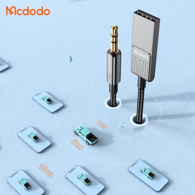 گیرنده صدا و موزیک بلوتوث ضبط پخش خودرو و اسپیکر مک دودو مدل Mcdodo Wireless Audio Receiver CA-8700