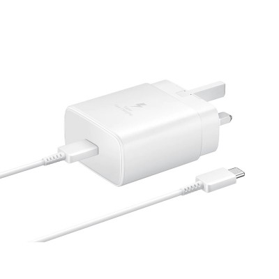 آداپتور شارژر سوپر فست شارژ 45 وات اصلی سامسونگ Samsung 45W PD USB-C EP-T4510 با کابل 5 آمپر 1.8 متر