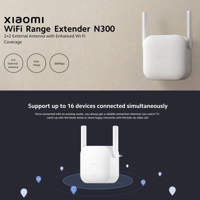 تقویت کننده و ریپیتر وای فای (وایرلس) دو آنتن N300 شیائومی Xiaomi WiFi Range Extender RD10M