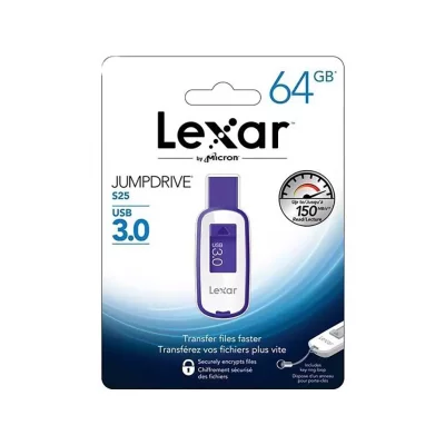 فلش مموری لکسار مدل Lexar JumpDrive S25 USB 3.0 ظرفیت 64 گیگابایت