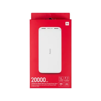 پاور بانک دو خروجی 18 وات اصلی شیائومی مدل Redmi PB200LZM ظرفیت 20000 میلی آمپر