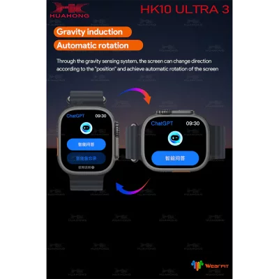 ساعت هوشمند اچ کی 10 اولترا 3 مدل HK10 ULTRA 3 ChatGPT طرح اپل واچ اولترا 2